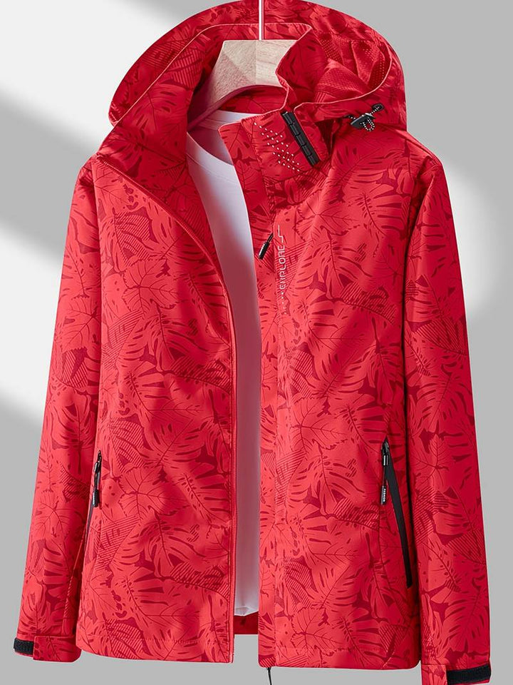 All-weather women's outdoor jacket, water & wind resistant. Comfortable, lightweight hooded outerwear for hiking & travel.