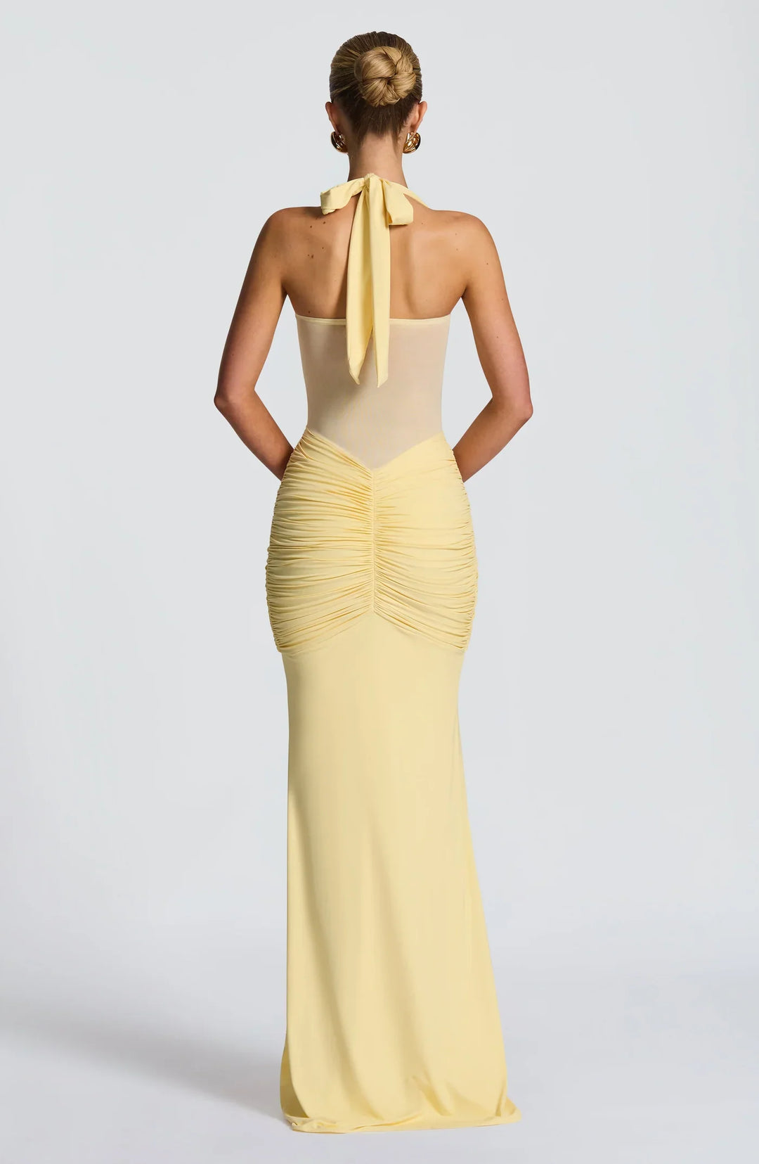 Formal women's evening maxi dress. Sophisticated hourglass silhouette, perfect for galas & events.