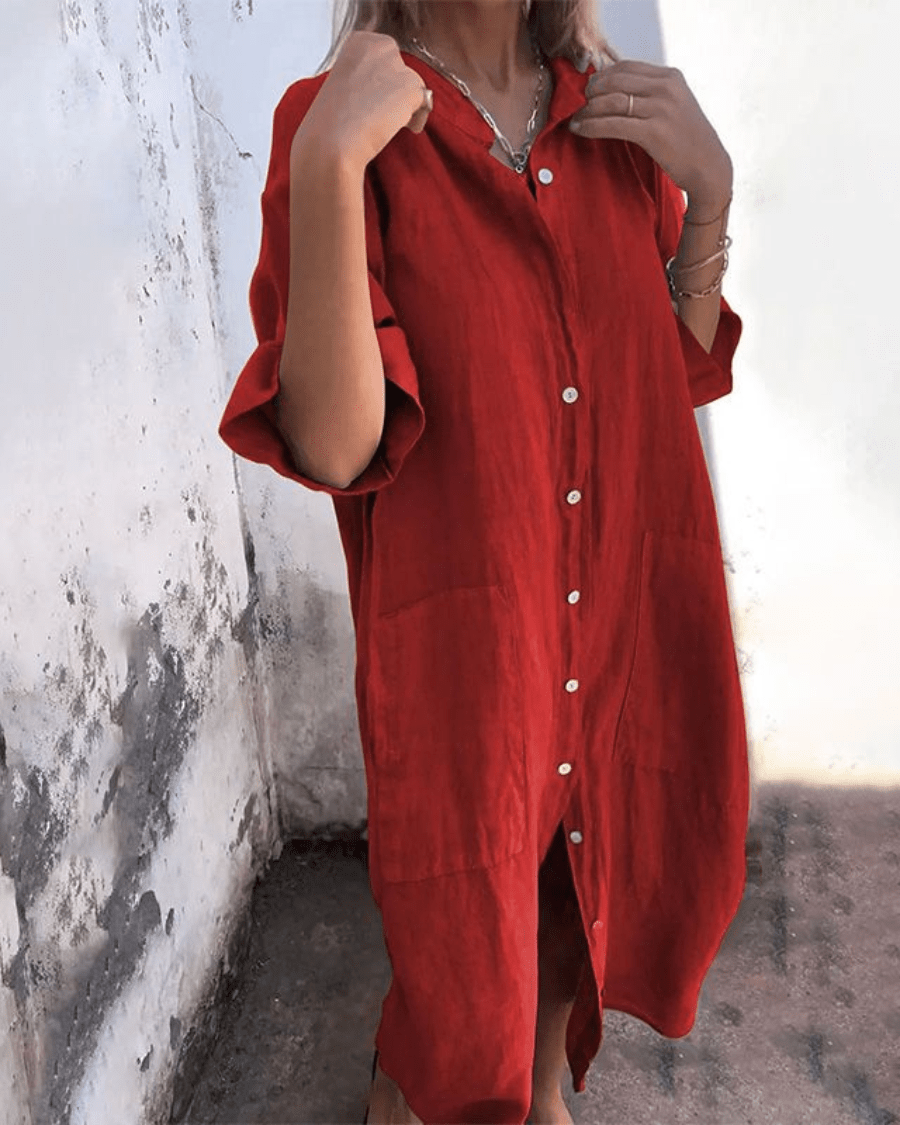 Effortless chic Ibiza style summer dress for women, versatile relaxed fit, great for holidays and casual outings.