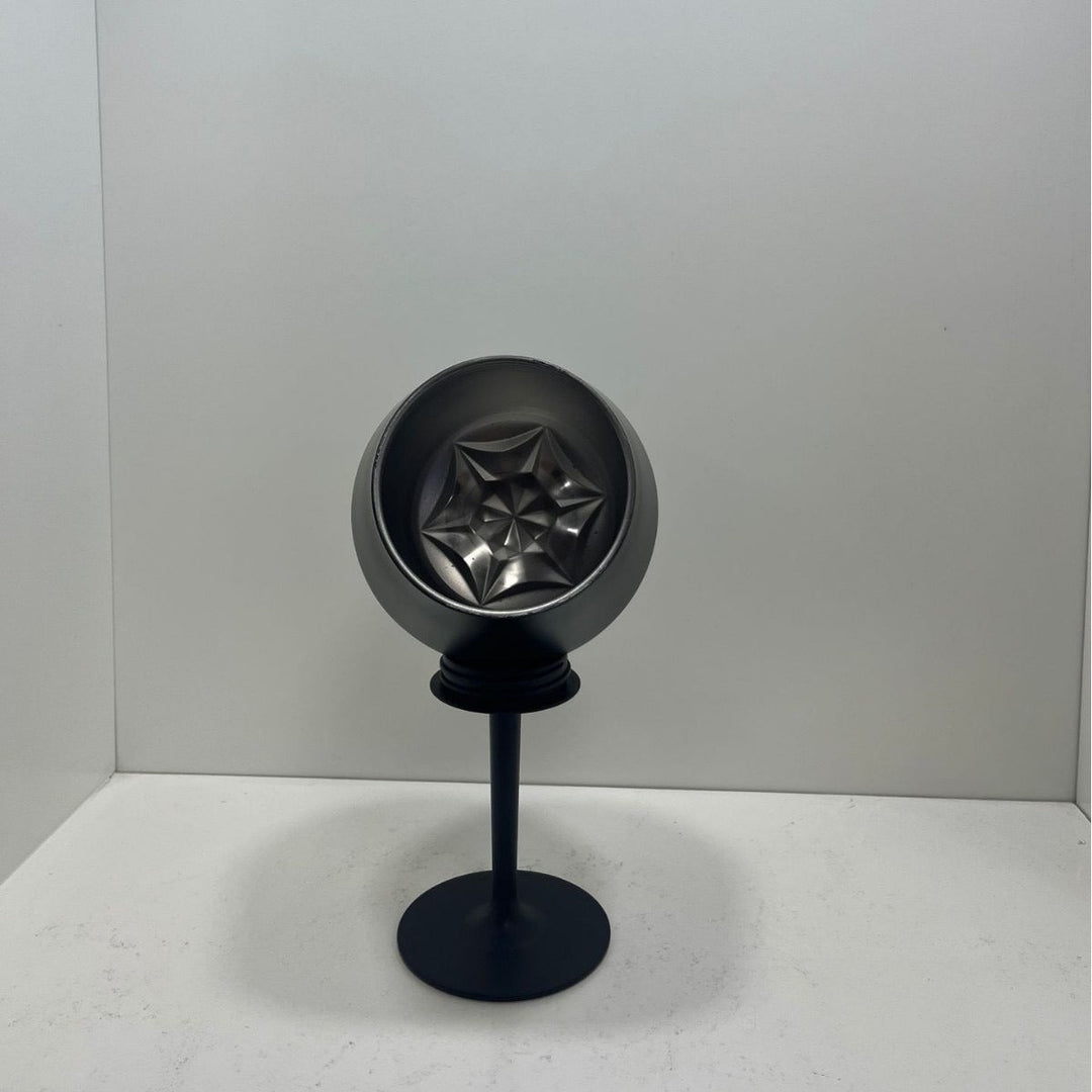 Portable women's insulated wine tumbler for outdoor dining. Durable stainless steel drinkware, great for picnics & travel.