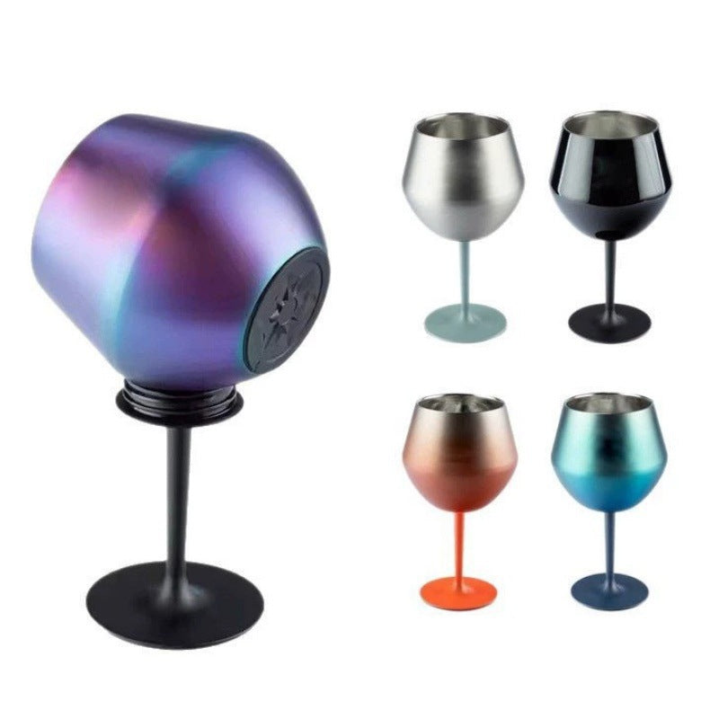Sleek women's insulated wine tumbler, premium stainless steel beverage holder. A stylish & portable reusable cup.