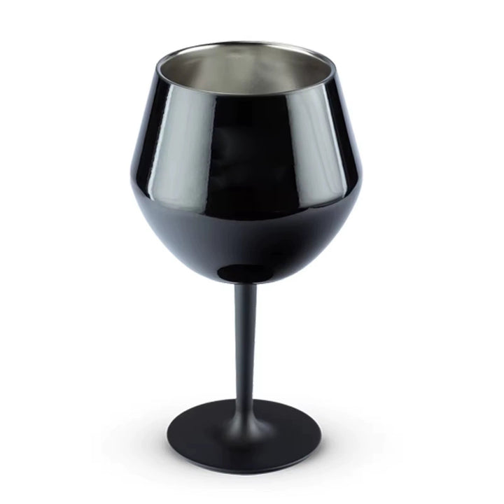 Women's insulated stainless steel wine tumbler. Enjoy perfectly chilled wine or hot drinks anywhere. Portable reusable cup.
