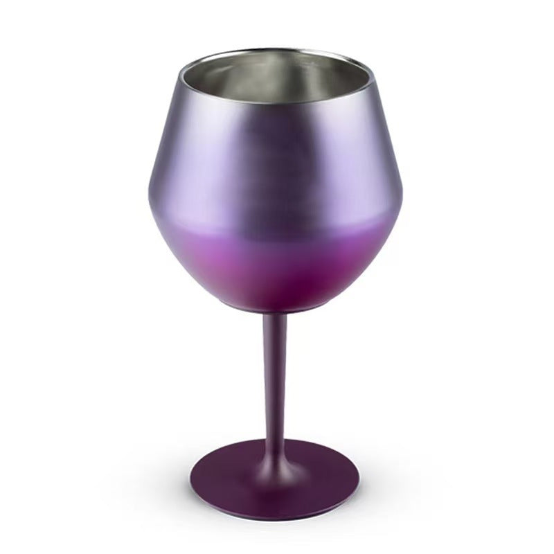 Women's stainless steel insulated wine tumbler. Stylish, portable drinkware, perfect for gifts or daily beverage enjoyment.