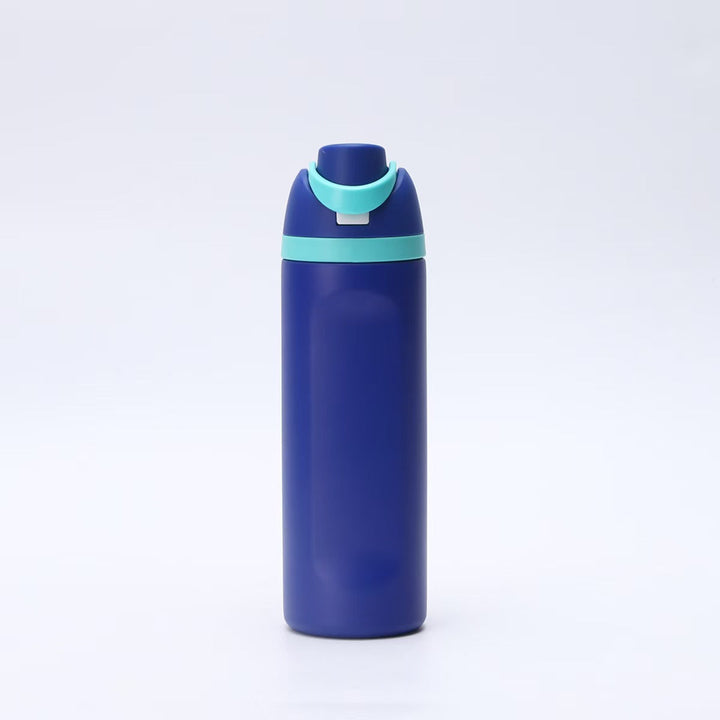 Sleek women's insulated bottle for hot tea or cold water. Essential reusable drinkware for on-the-go lifestyle.