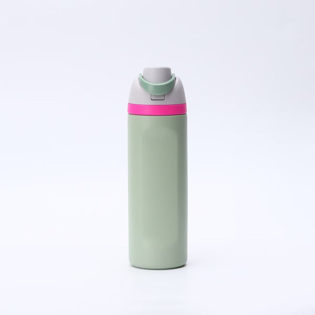 Compact women's sport water bottle, insulated for hot/cold. Essential portable hydration for active women.