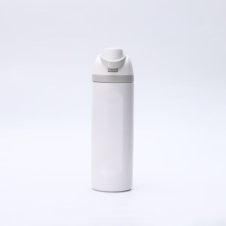 Eco-friendly reusable women's water bottle, insulated. Stay hydrated during travel, sport & daily use.