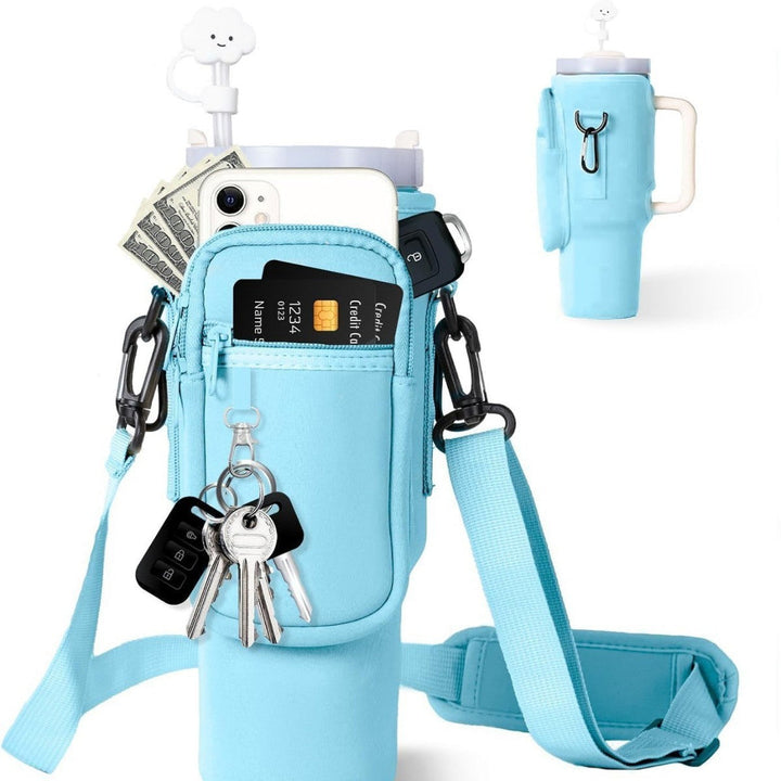 Premium women's insulated bottle with a stylish carry bag for all your adventures.