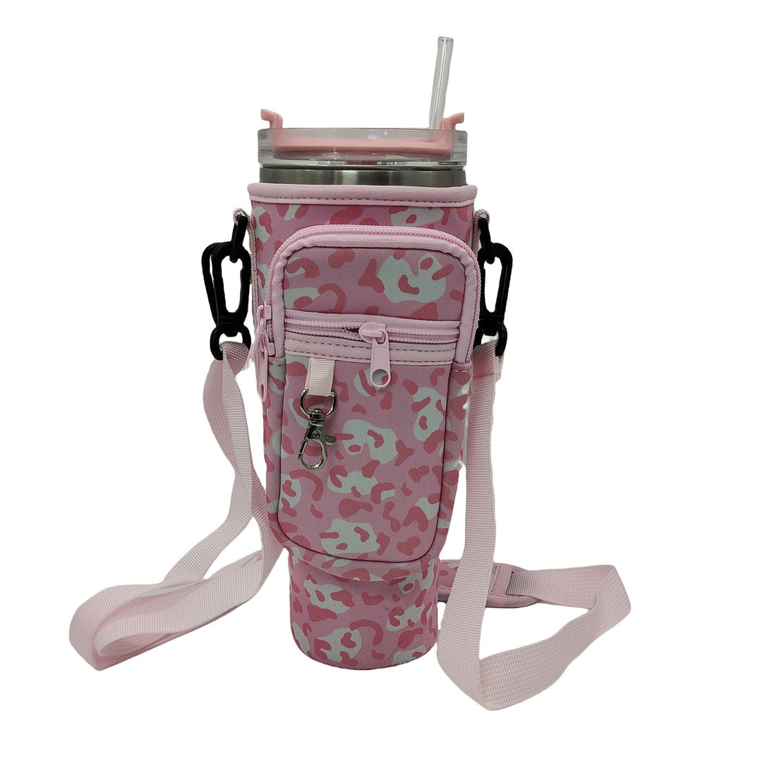 Elegant women's thermal flask & matching carry bag, essential for daily hot/cold drinks.