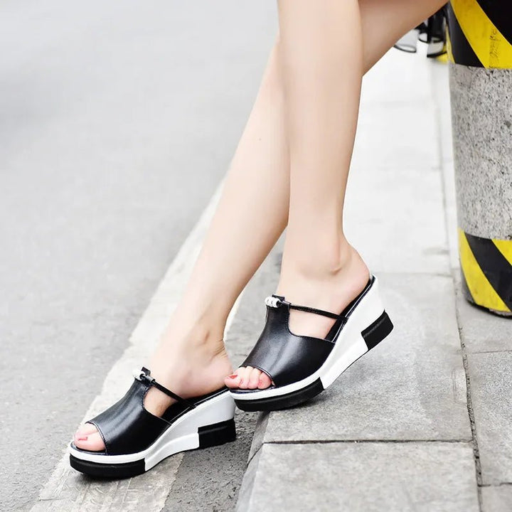 Therapeutic women's Isla orthopedic wedge sandals, cushioned for foot pain relief and comfort.