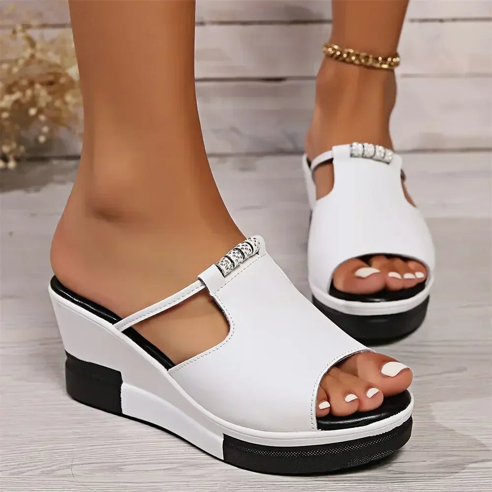 Cushioned women's Isla orthopedic wedge sandals with adjustable straps for ultimate comfort & support.