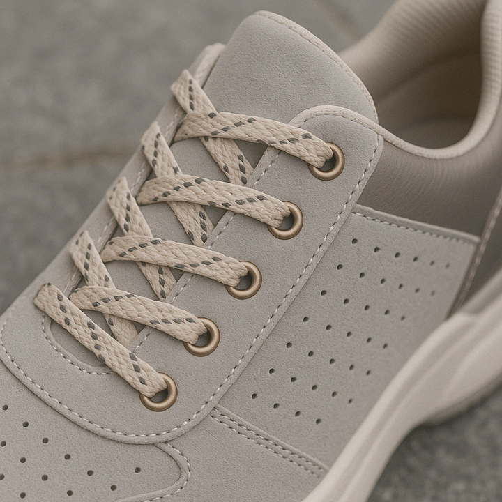 Fashionable women's wedge platform walking shoes: lace-up design, side zip, & comfort features.