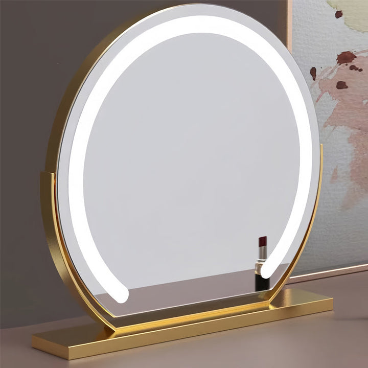 Dimmable LED vanity mirror for women, featuring touch control and adjustable brightness for makeup.