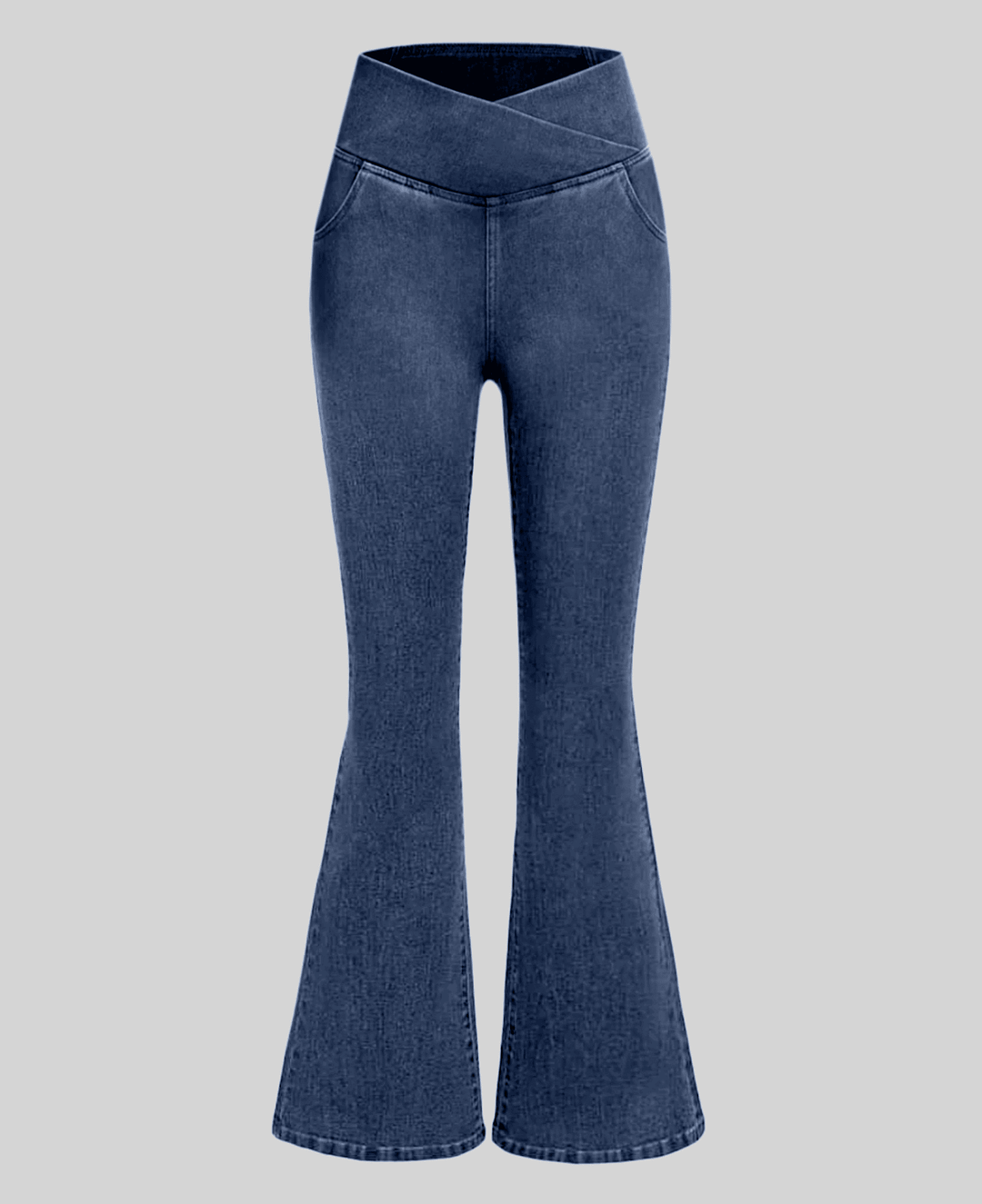 Black stretch high-waist women's jeans, ultimate comfort, flattering slim fit.