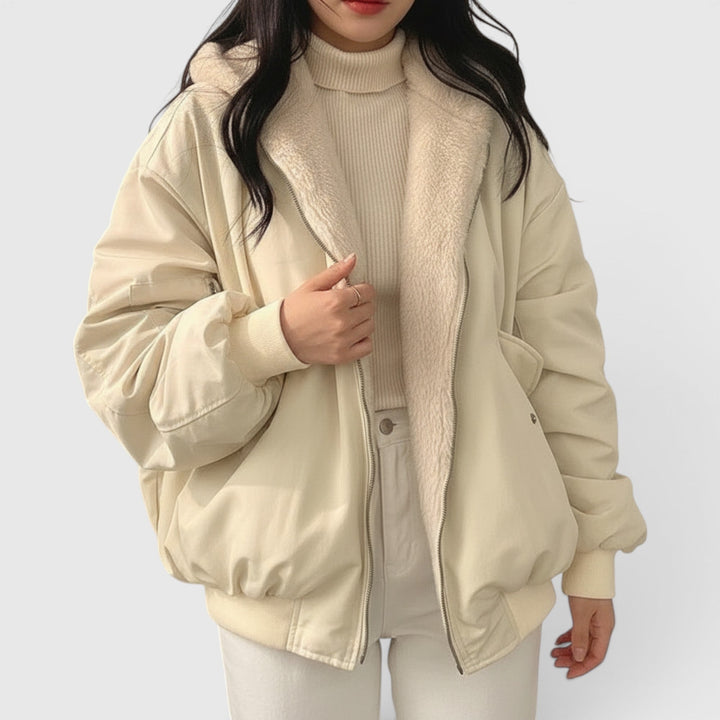 Black women's casual bomber jacket, lightweight & stylish for everyday comfort and fashion.