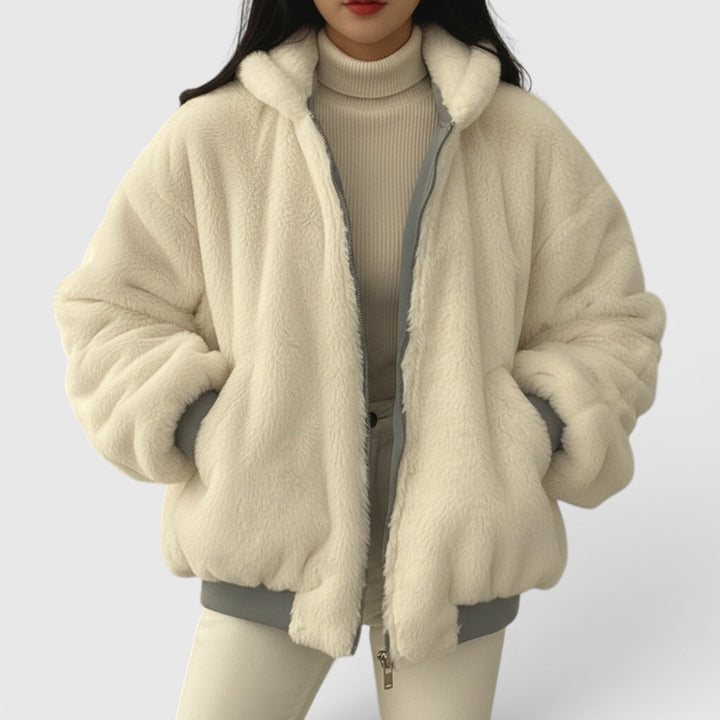 Cozy women's lightweight bomber jacket, casual outerwear for everyday comfort and style.