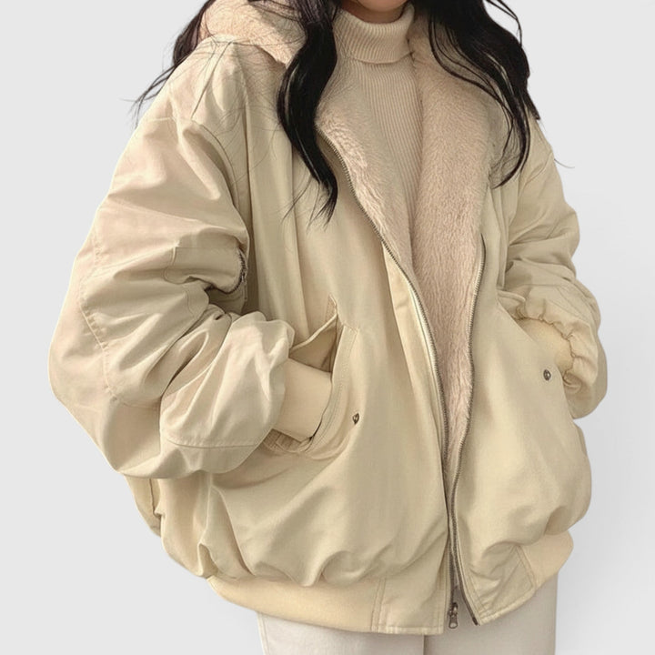 Women's casual bomber jacket, lightweight design for everyday comfort & easy layering.