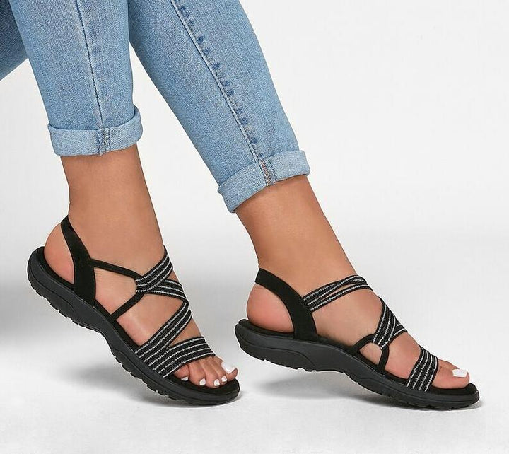 Women's lightweight comfort walking sandals with elastic straps. Ideal for everyday summer wear and travel.