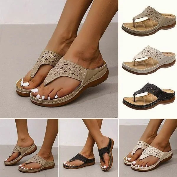 Women's lightweight flip flops with excellent arch support, perfect for summer comfort & beachwear.