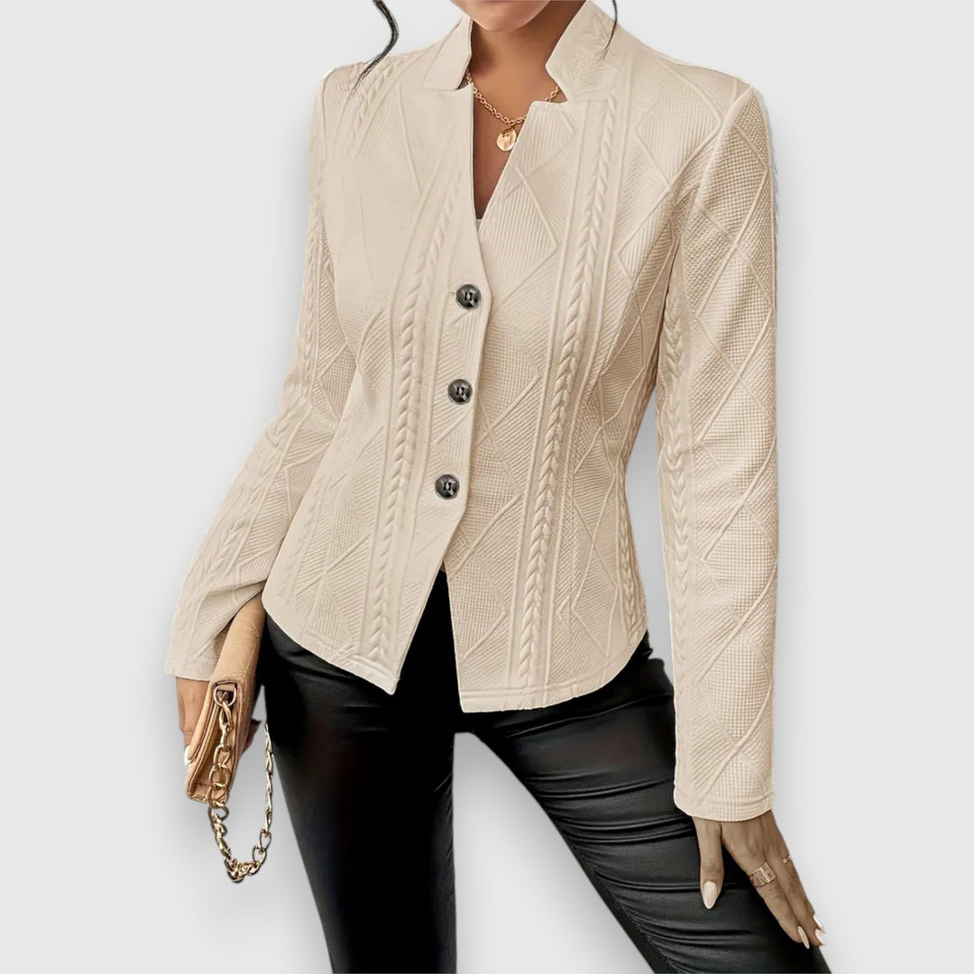 Lightweight women's jacket, ideal for spring outerwear. Provides comfortable layering for changing weather.