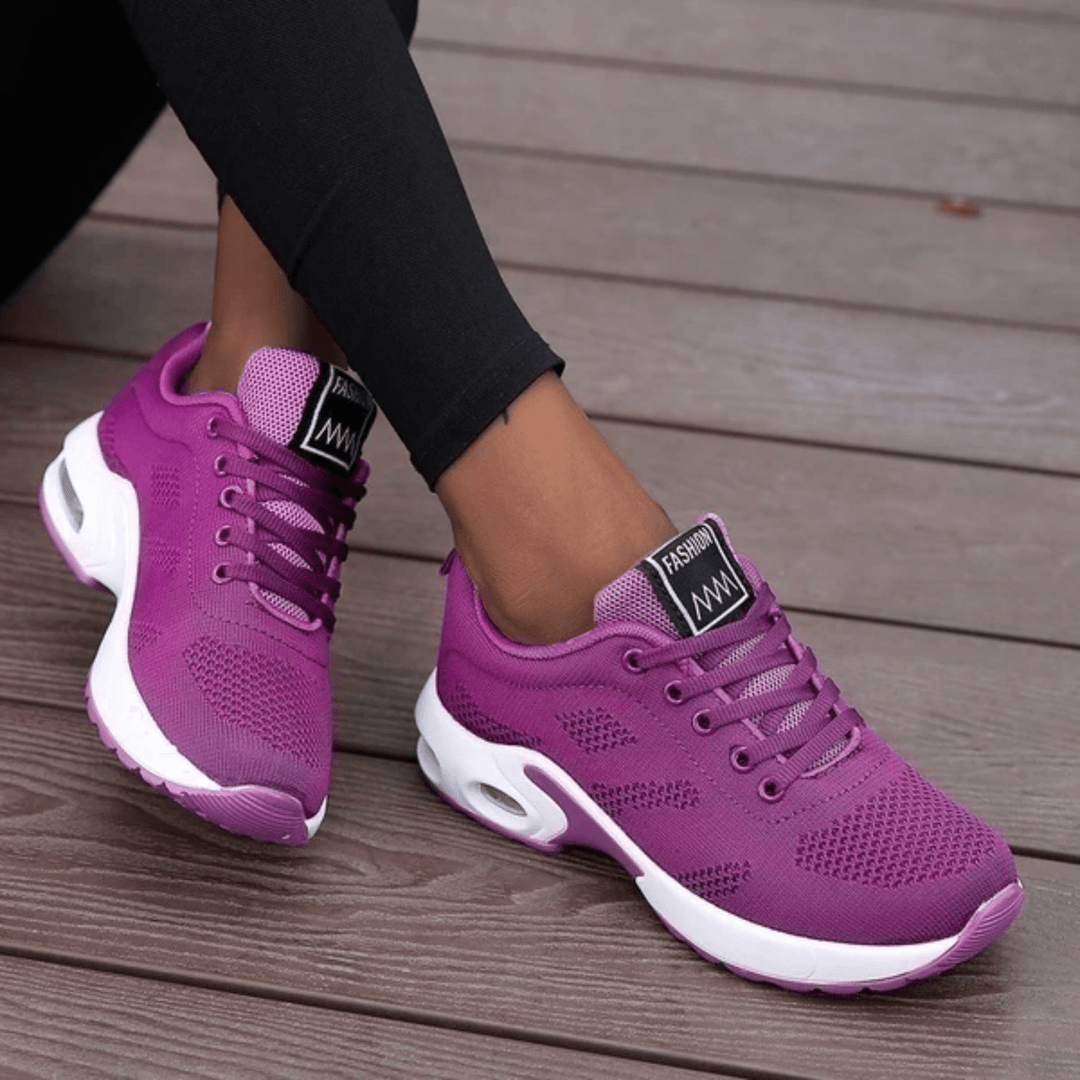Athletic women's walking shoes, lightweight & orthopedic for superior comfort and foot support.