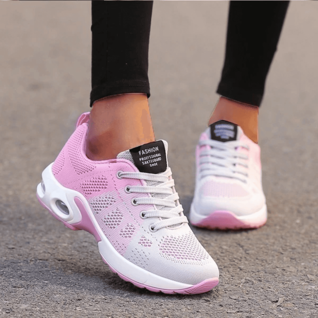 Comfortable women's running sneakers with orthopedic support, perfect for fitness & active wear.