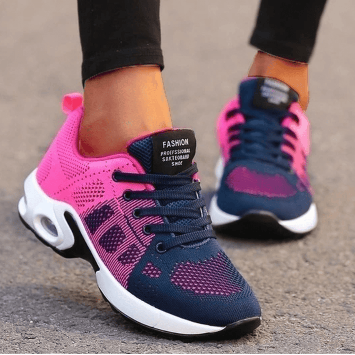 Lightweight women's sneakers, breathable and orthopedic for running, walking & daily comfort.