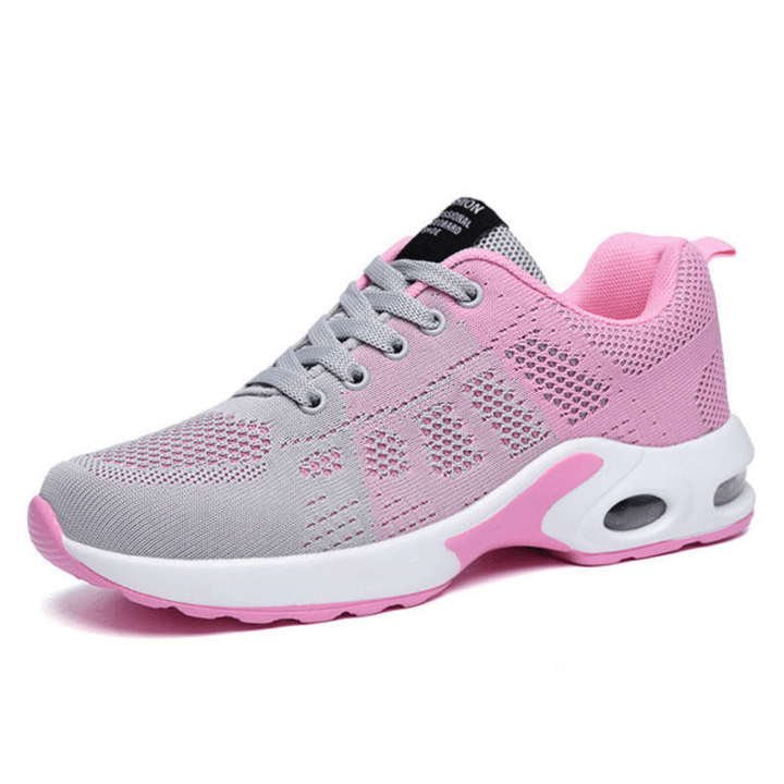 Supportive women's athletic running shoes, lightweight & breathable for optimal orthopedic comfort.