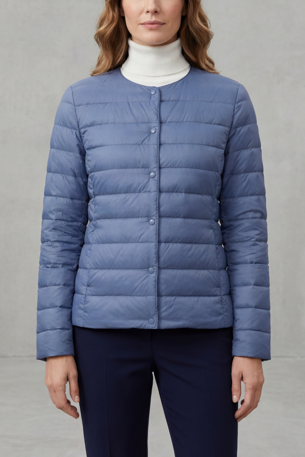 Women's lightweight quilted puffer jacket, perfect for fall & spring transitional outerwear.