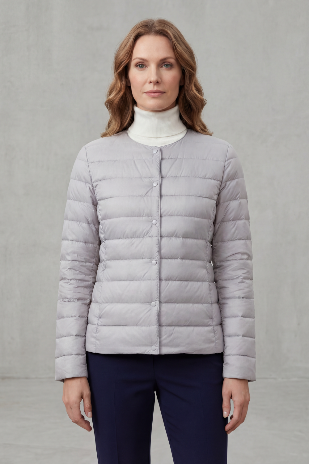 Lightweight women's jacket for active lifestyles, providing warmth without bulk.