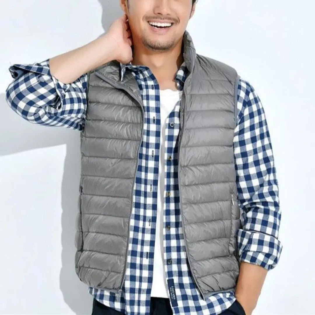 Comfortable women's lightweight quilted vest, a practical zip-up gilet for versatile transitional outerwear.