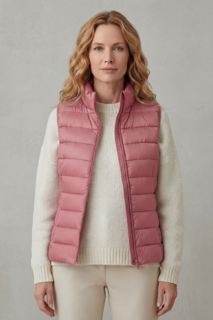 Lightweight women's quilted vest for easy layering and everyday warmth.