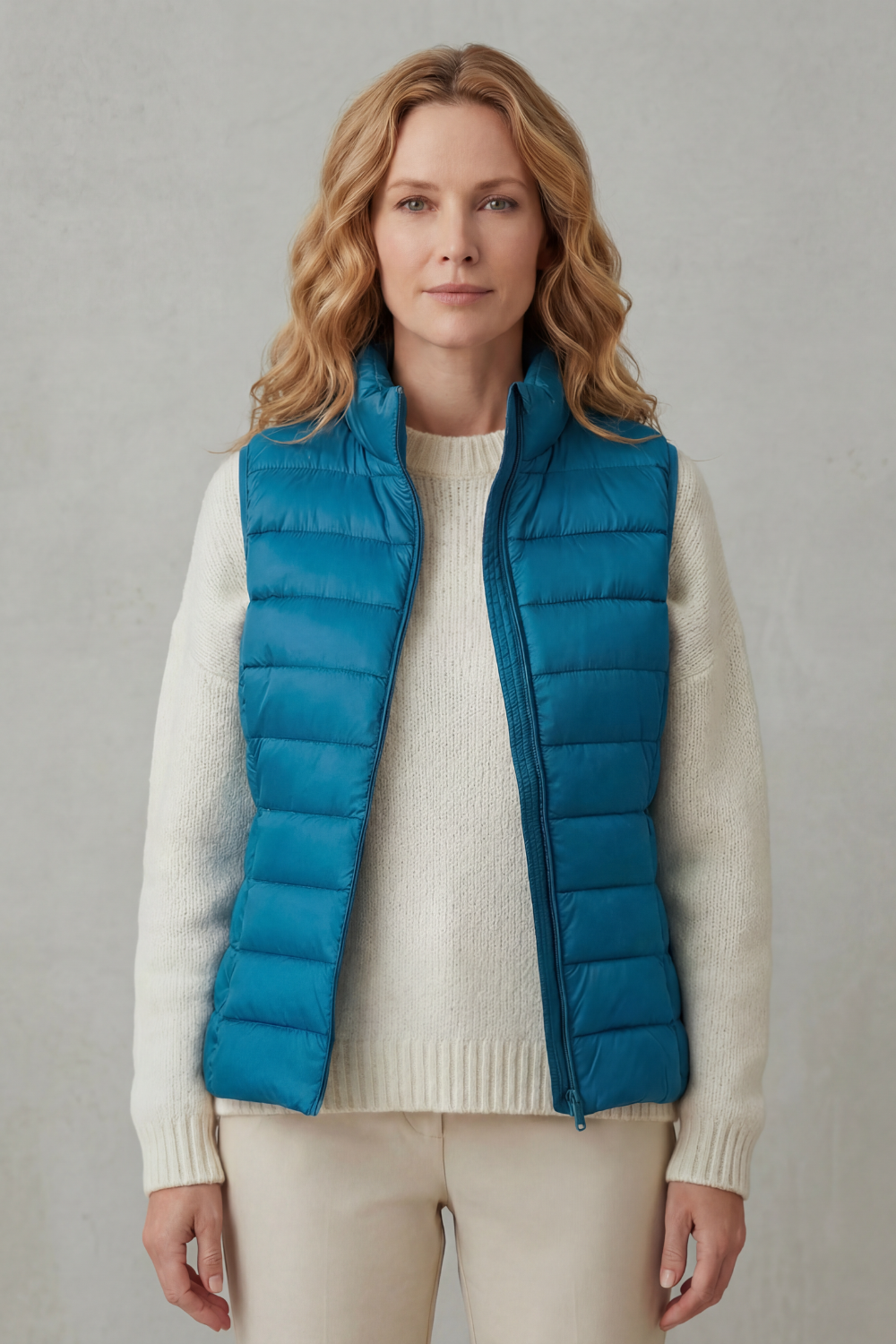 Women's casual lightweight quilted vest, perfect for outdoor activities.