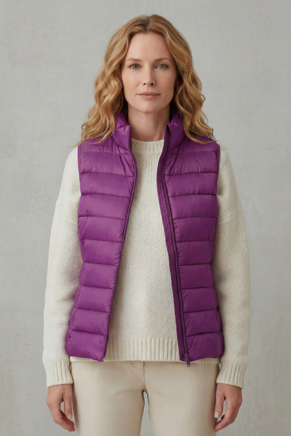 Padded women's gilet, lightweight and warm for everyday comfort.