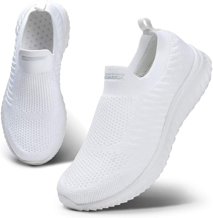 Women's lightweight slip-on trainers for cushioned walking comfort and everyday casual wear.