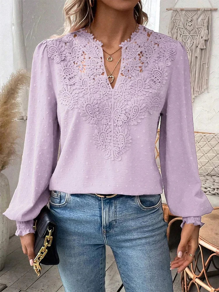 Chic design women's blouse, versatile lightweight summer top ideal for casual outfits or office apparel.