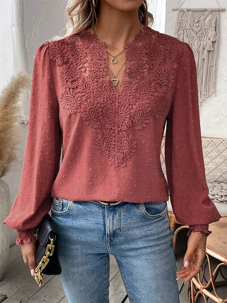 Versatile women's summer top, lightweight & elegant. A chic design blouse for both casual & office fashion.
