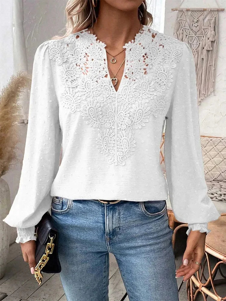 Stylish women's lightweight blouse, an elegant chic summer top for versatile fashion & casual wear.