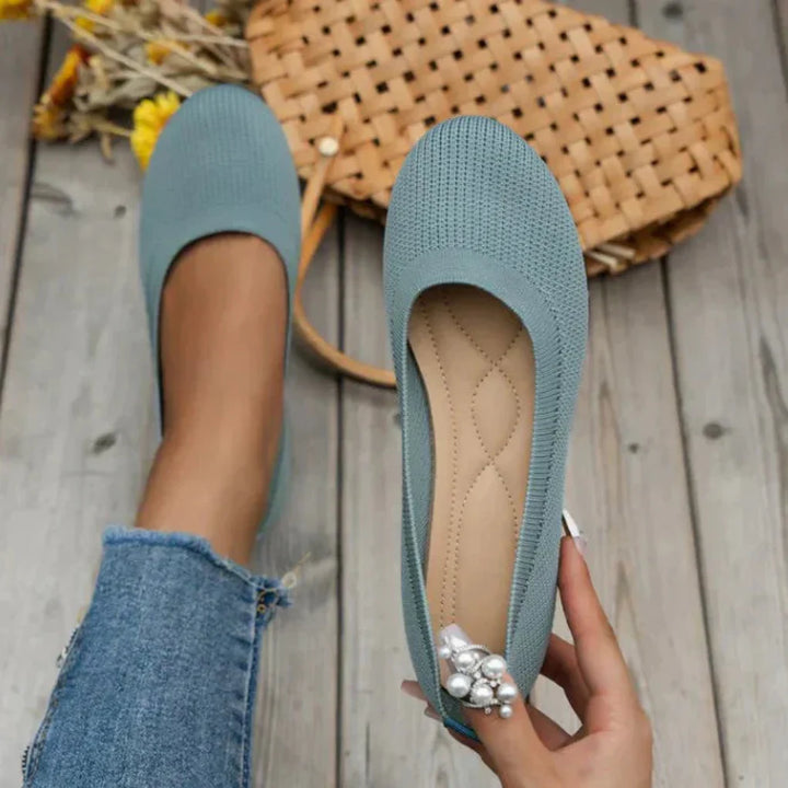 Comfortable women's walking shoes, great for travel & daily wear, with a lightweight, slip-on design.