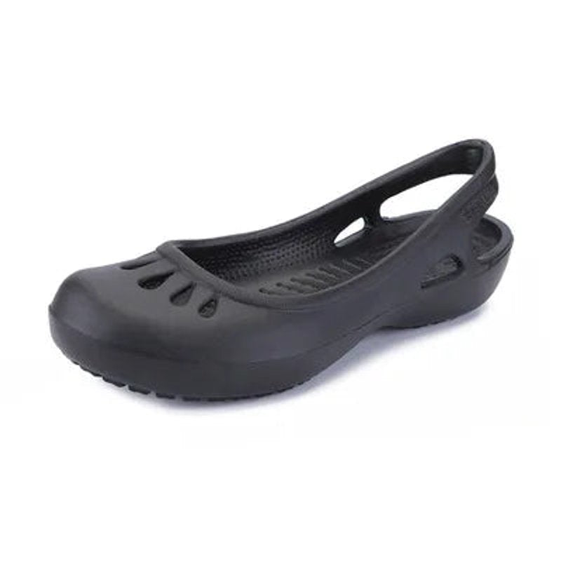 Leopard print women's waterproof slingback sandals, chic cut-out design and lightweight for summer fashion.