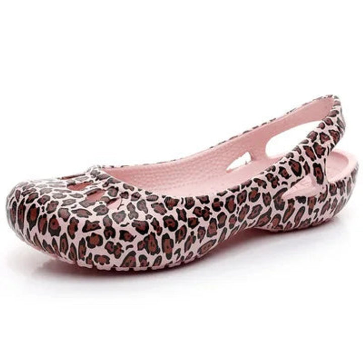 Comfortable women's beach sandals, lightweight and waterproof slingback design with stylish cut-outs.