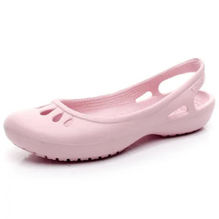 Women's comfortable cut-out slingback sandals, lightweight and waterproof flats for all-day summer wear.