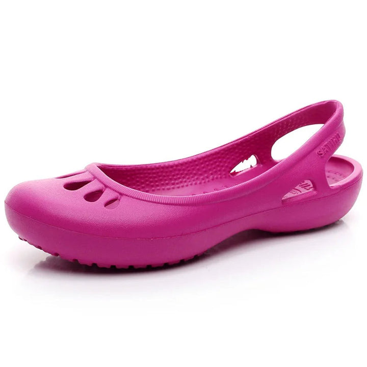 Waterproof lightweight women's slingback sandals, featuring a modern cut-out design for summer comfort.