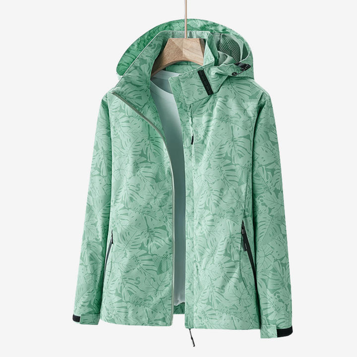 Essential women's lightweight outdoor jacket, waterproof windbreaker for hiking, running, and all-weather activewear.