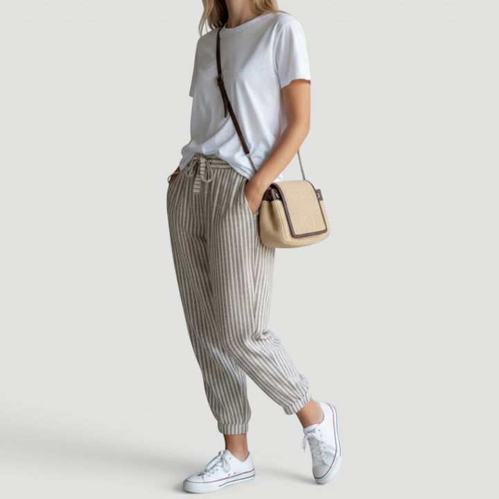 Women's lightweight wide leg trousers for ultimate summer comfort. Perfect for holiday wear & vacation outfits.