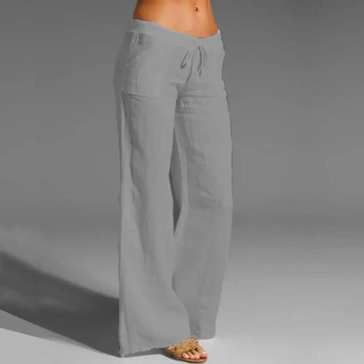 Loose fit women's linen pants, perfect for summer comfort, travel, and casual wear.