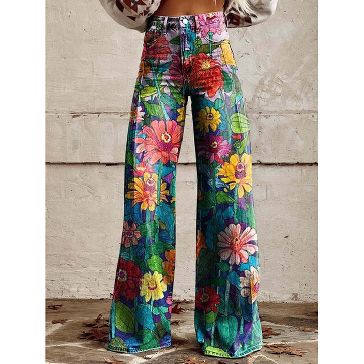 Woman in comfortable solid long denim pants, styled for a relaxed everyday outfit and casual wear.