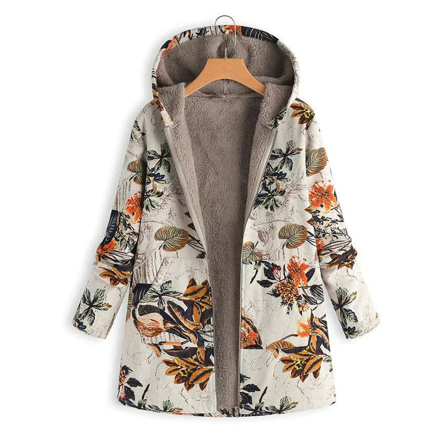 New women's plus size long spring jacket with hood & pockets. Comfortable lightweight casual fashion outerwear.