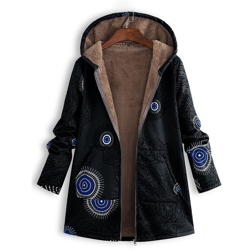 Versatile women's long spring jacket with hood & practical pockets. Lightweight design for everyday fashion.