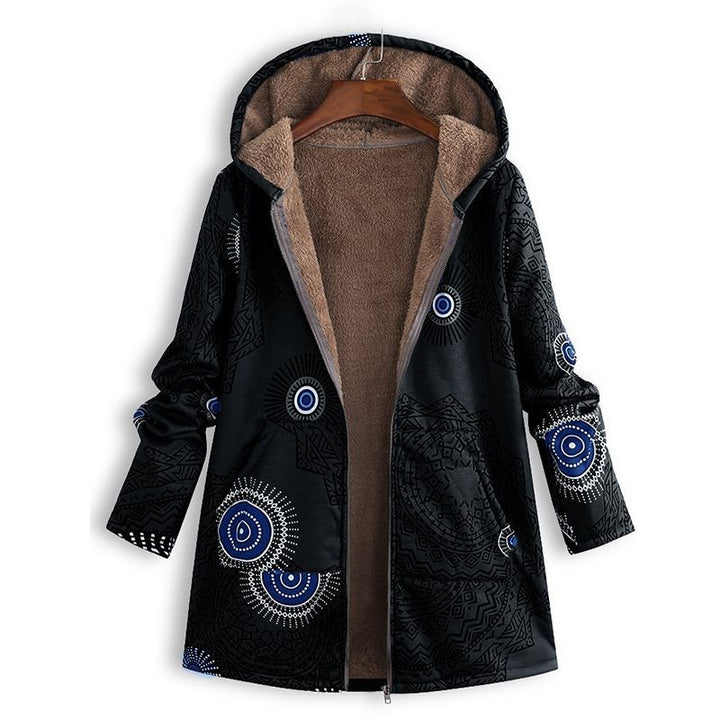 Versatile women's long spring jacket with hood & practical pockets. Lightweight design for everyday fashion.