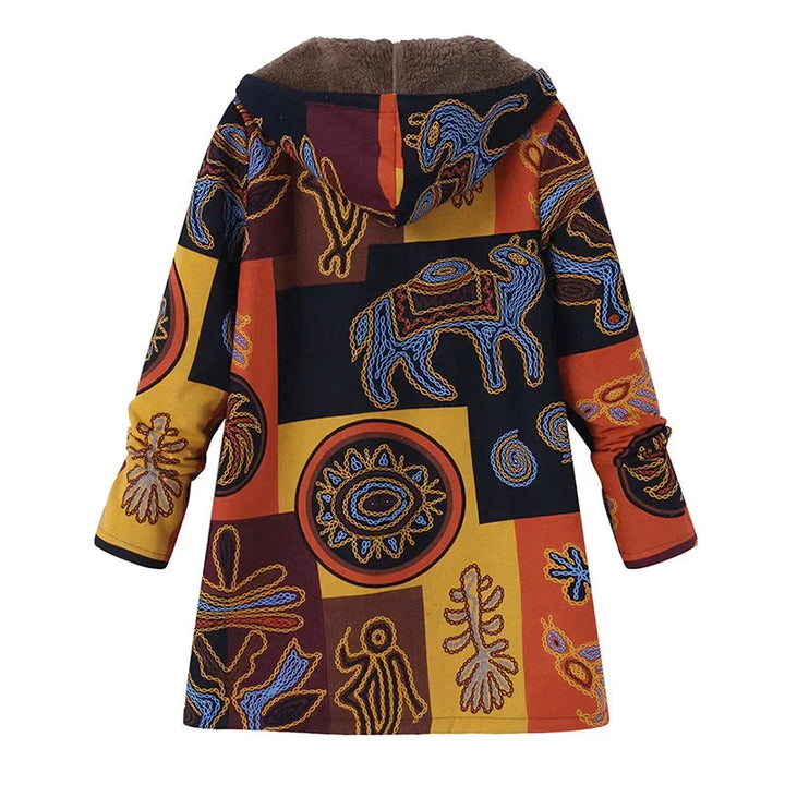Practical women's long hooded spring jacket, lightweight & breathable. Essential outerwear with convenient pockets.